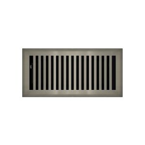 Contemporary Style Brushed Nickel Floor Registers