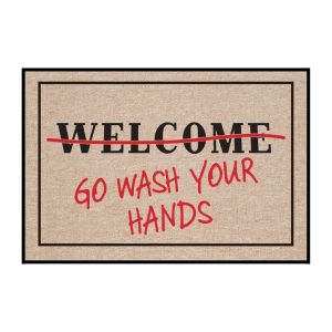 Go Wash Your Hands Welcome Mat