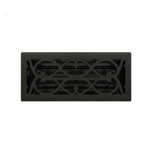 Flat Black Victorian Style Floor Register