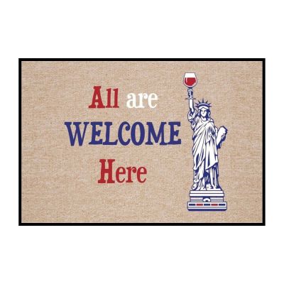 Wine Themed Doormat - All Are Welcome