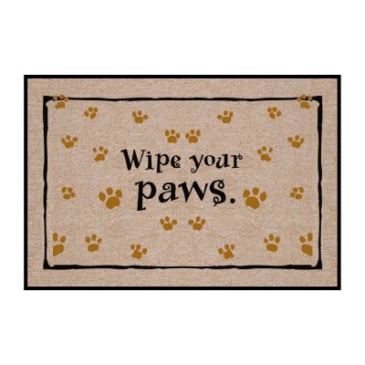 Cute Dog Themed Welcome Mat - Wipe Your Paws